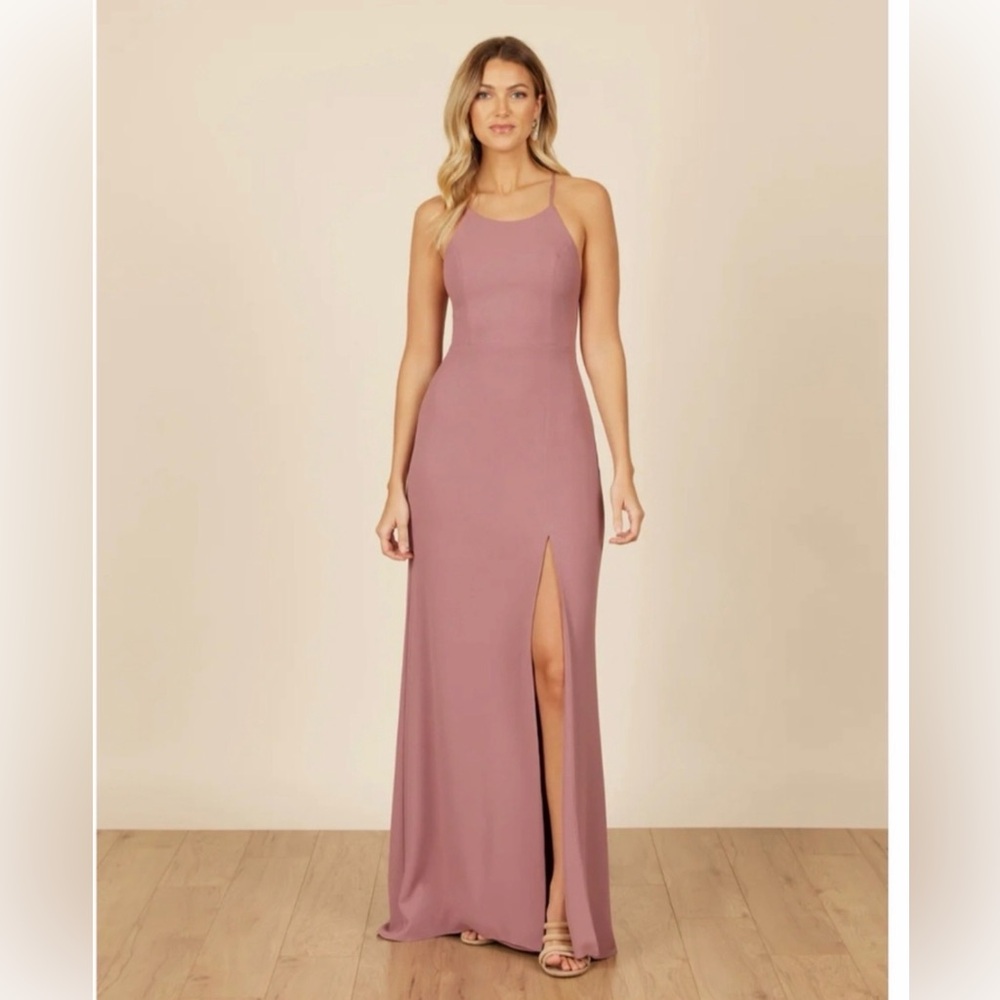 Park & Fifth Rosewood light dusty blush maxi dress